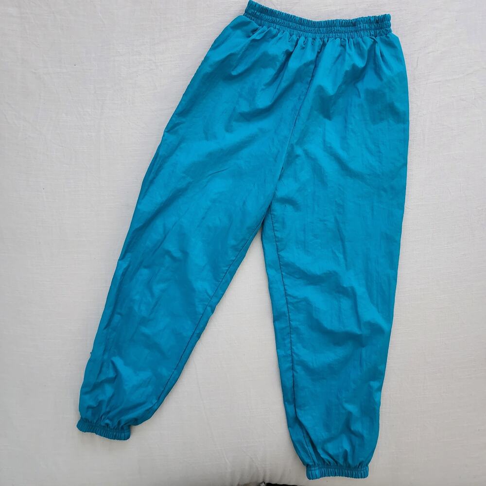 Vintage Aqua Windbreaker Jogger Pants Adult 8 petite (or fit kids 14/16)